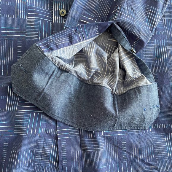 Bugatchi Shirt - Blue - Large - Shaped Fit - Picture 3 of 5